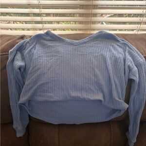 Hollister Soft Blue Knit Top